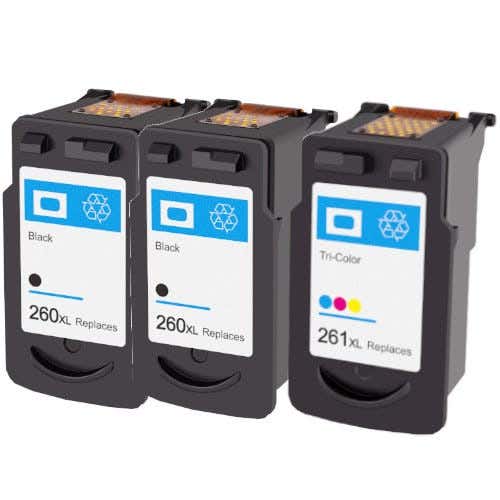Canon PG-261XL & CL-261XL Remanufactured High Yield Ink Cartridge 3-Pack